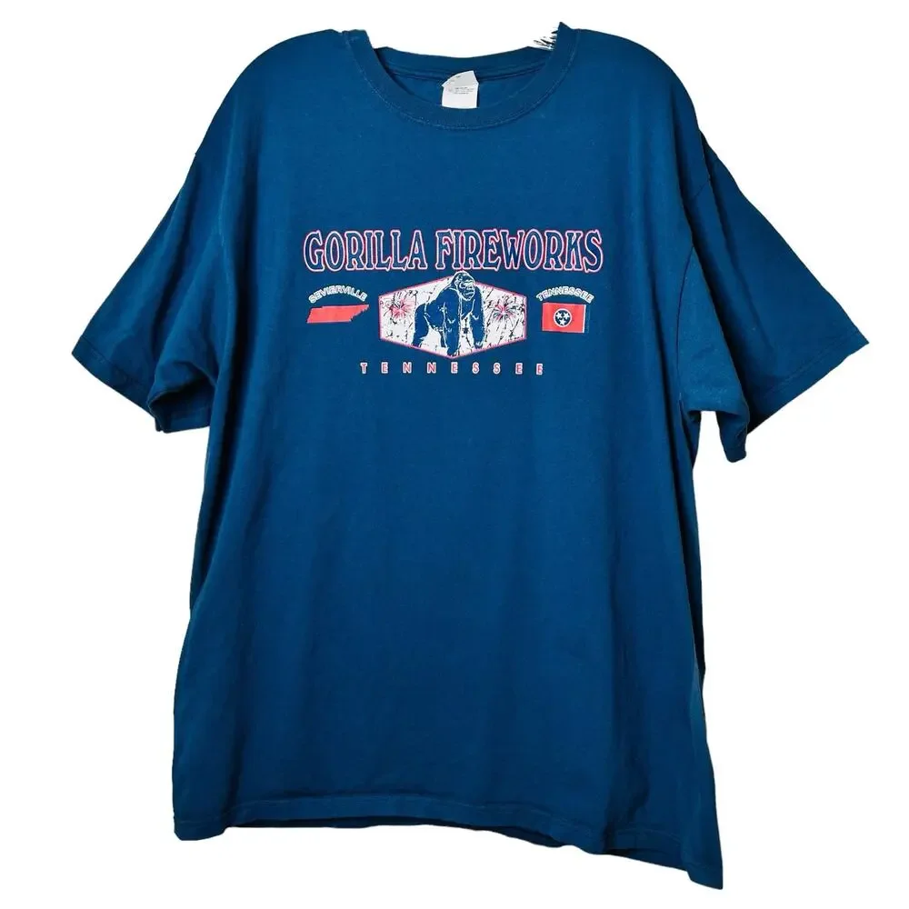 Anvil Gorilla Fireworks Sevierville Tennessee Graphic T-Shirt Size XL - Picture 1 of 6